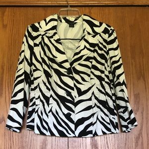 Zebra Print Blazer